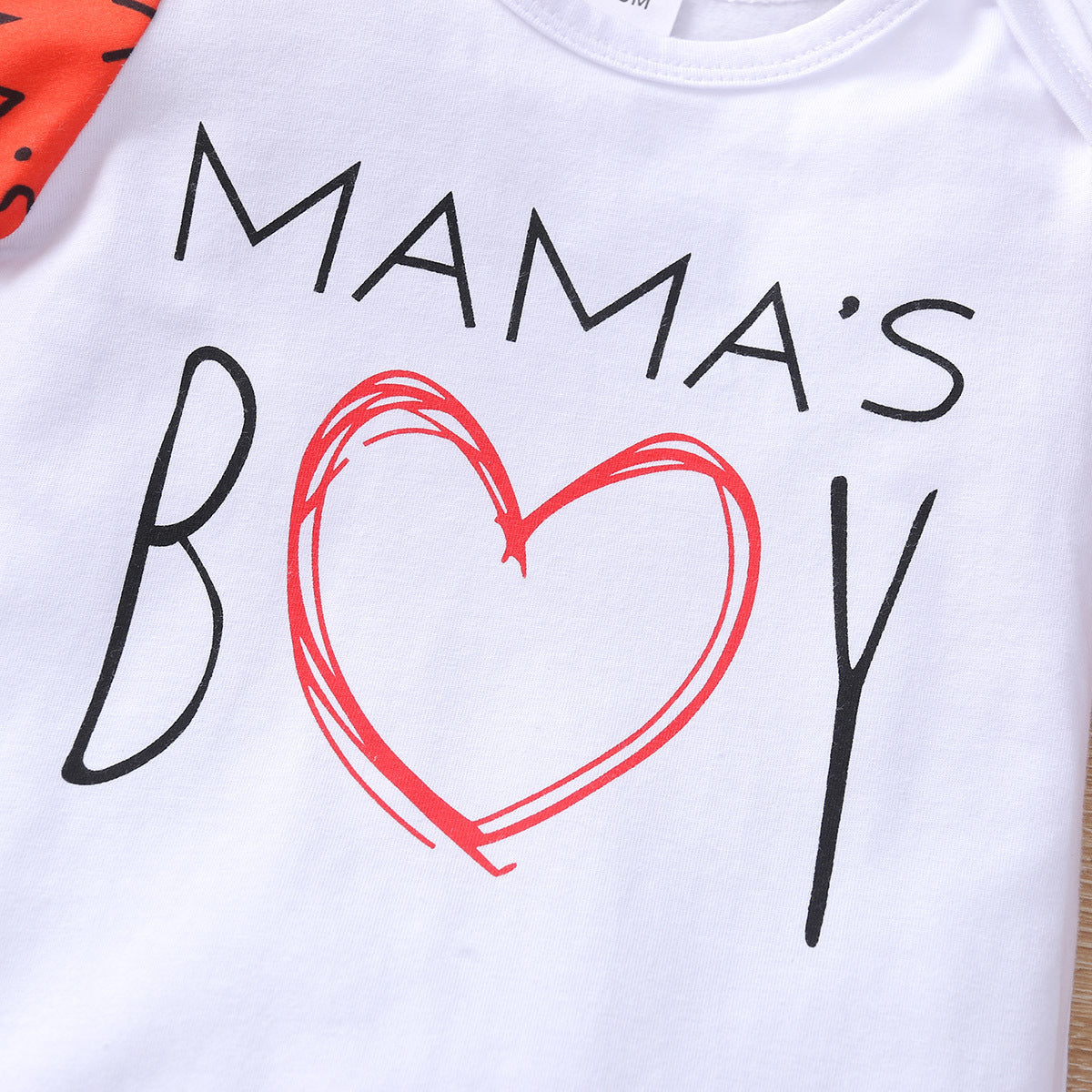 Newborn Baby Boy Full Moon Spring Autumn Letter Printed Rompers