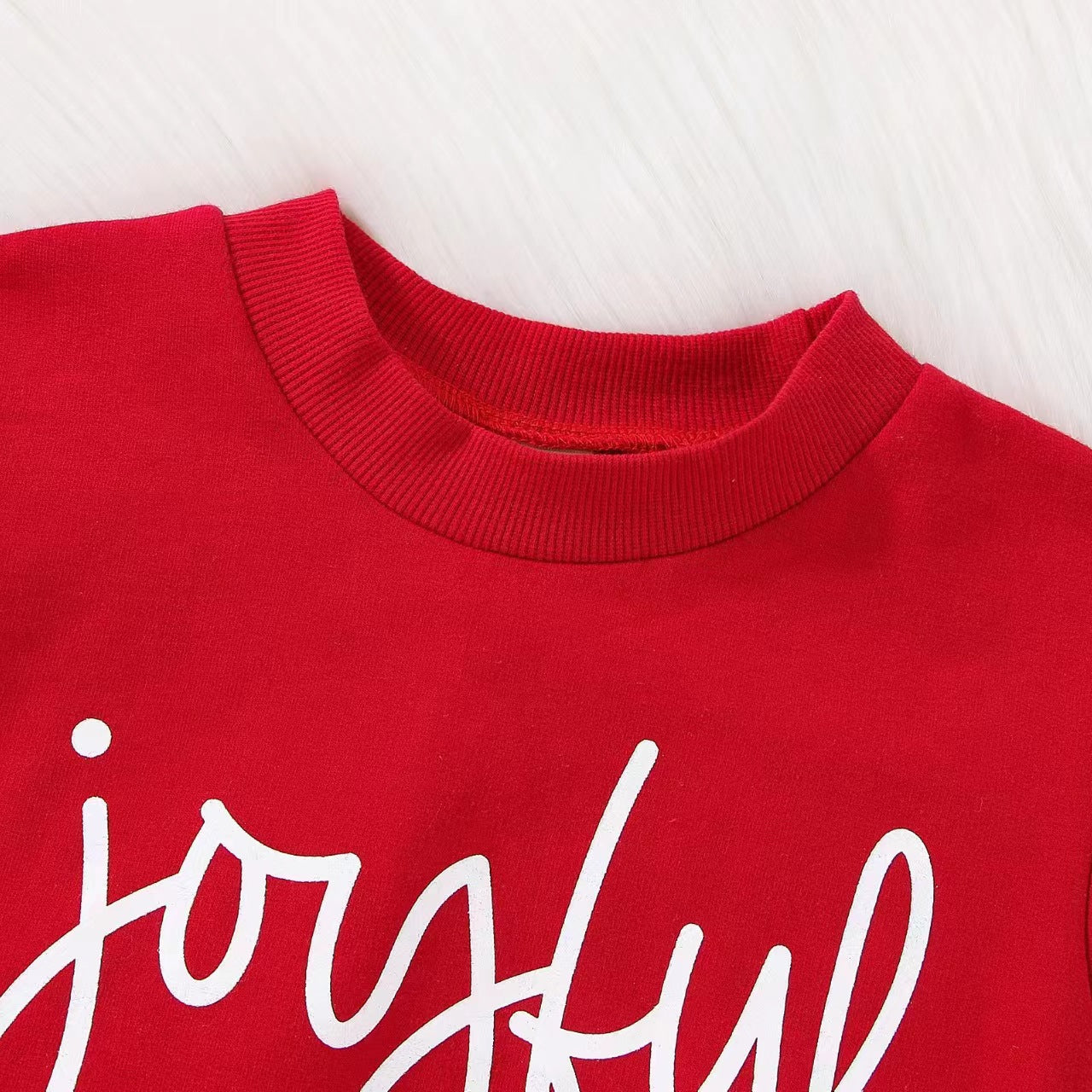 Kid Baby Girl Christmas Autumn Long Sleeve Letter Stripe Flare 2 Pcs Sets
