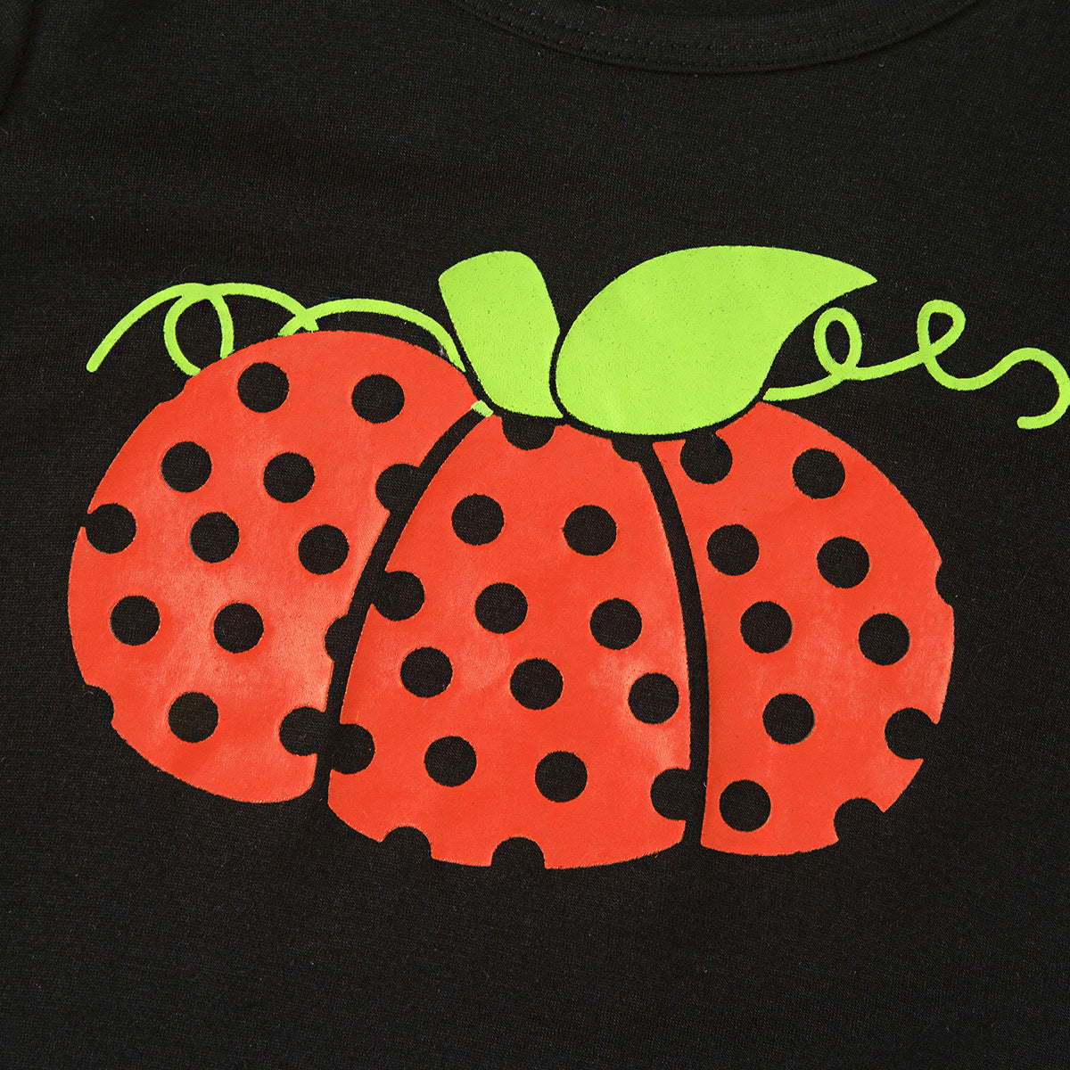 Baby Girls Halloween Pumpkin Print Long Sleeve Mesh Dress