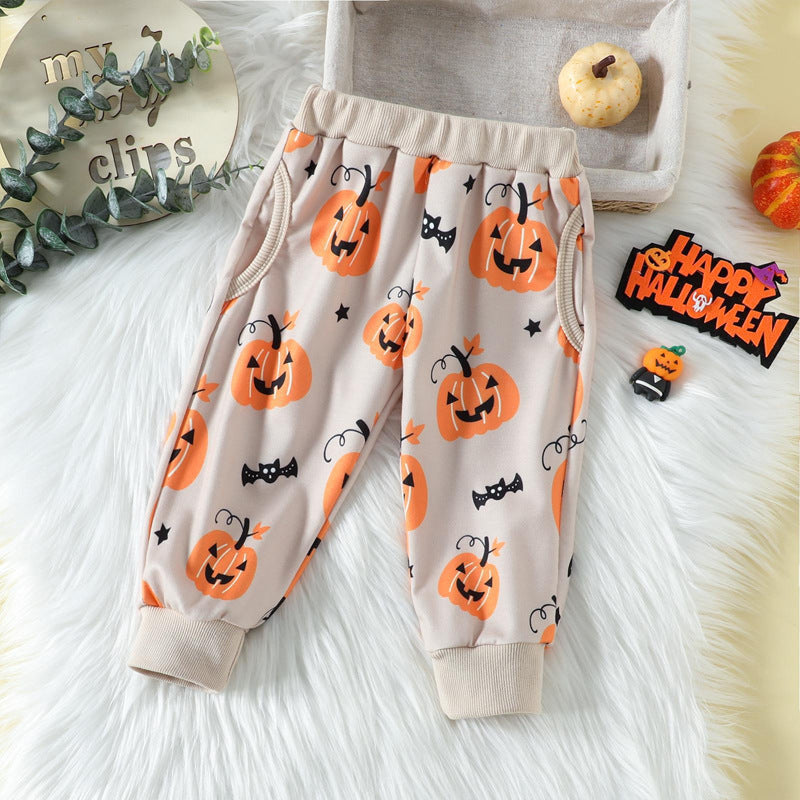 Halloween Leisure Kid Baby Boy Long-sleeved Suit 2 Pcs Sets