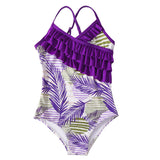 Kid Girls Swimsuit One-piece Flower Print Swimsuit