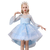 Kid Girls Princess Flower Puffy Wedding Dress
