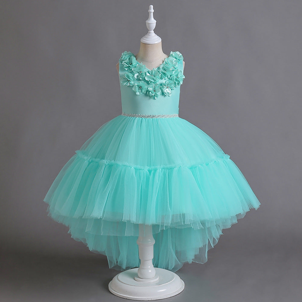 Kid Girl Sleeveless Gauze Princess Christmas Dresses