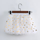 Kid Baby Girl Mesh Dot Gilding Tutu Princess Gauze Skirts