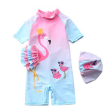 Kid Baby Girl Jumpsuit Swan Cute Swimsuit