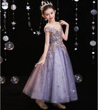 Kid Baby Girl Piano Performance Flower Birthday Dresses