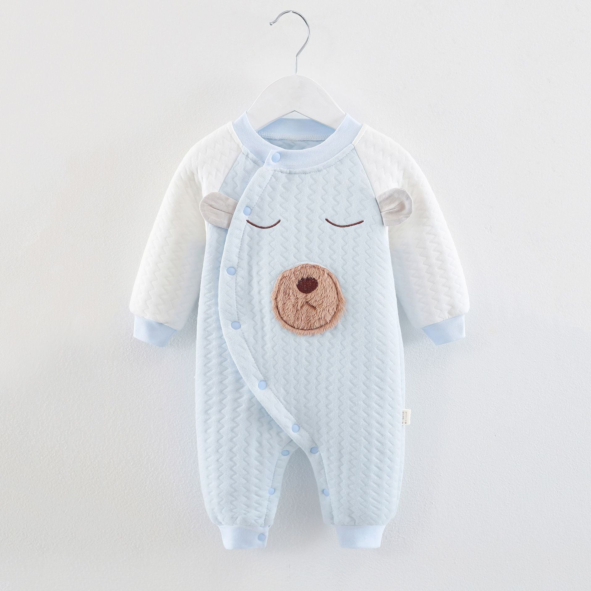 Baby Autumn Winter Cotton Three-layer Warm One-piece Thickened Rompers