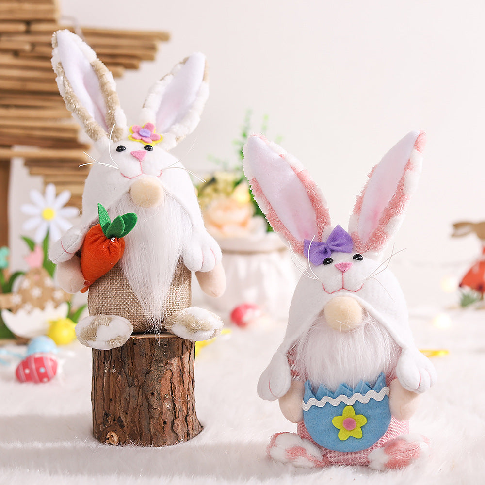 Easter Decorative Plush Rabbit Ears Doll Decorative Ornaments