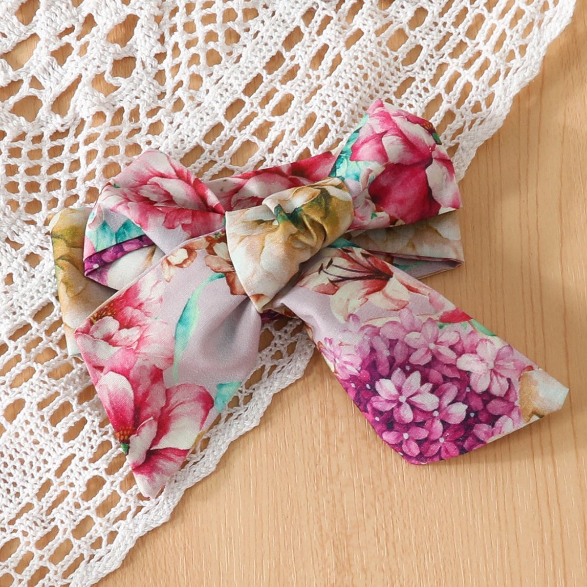 Baby Girls Spring Autumn Easter Rabbit Fragmented Flower 3 Pcs Sets