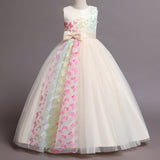 Kid Girl Long Flower  Princess Pengpeng Birthday Party Dresses