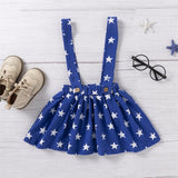 Baby Girl Independence Day Short Sleeve Star Skirt Sets
