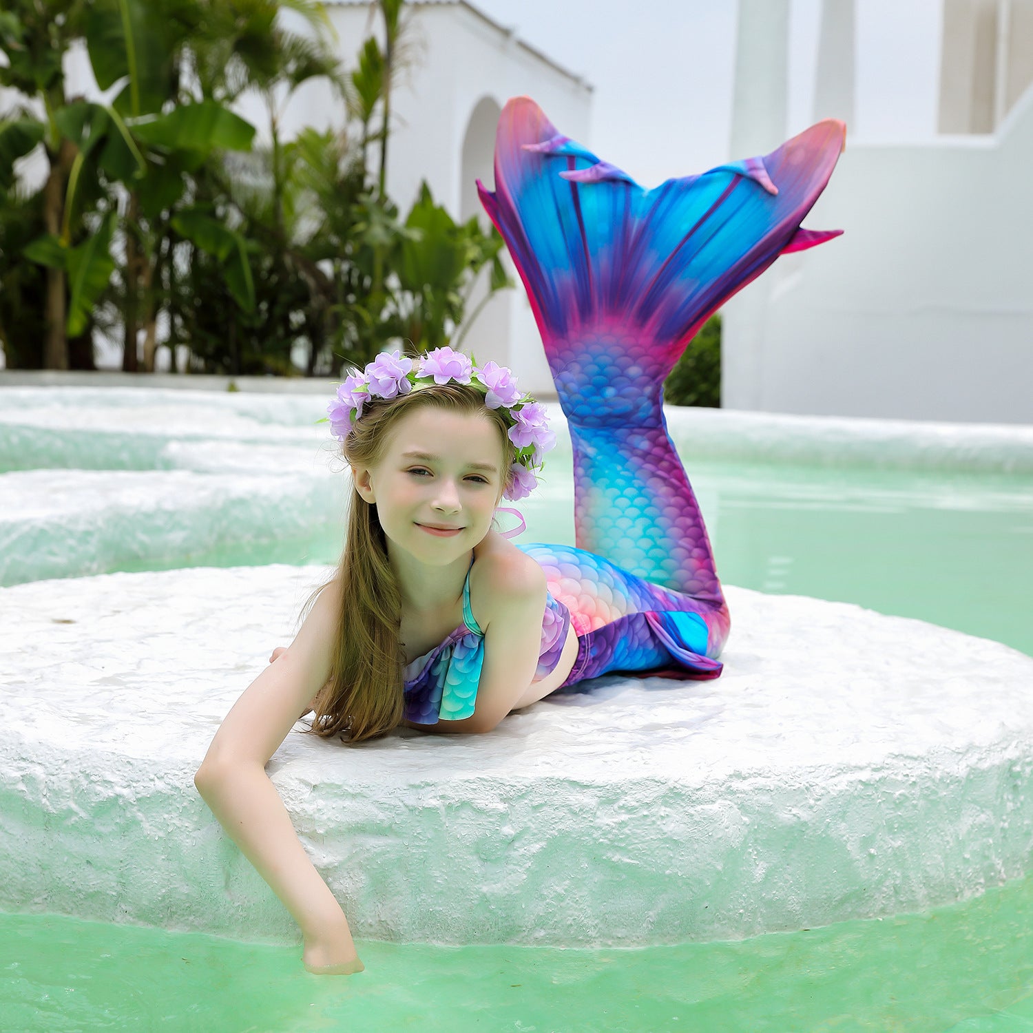Kid Girl Swimsuit Mermaid Tail Swim Bikini