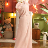 Kid Girl Autumn Winter Bathrobe Flannel Gown Nightwear Pajamas