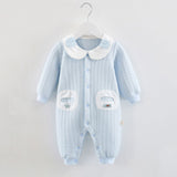 Baby Autumn Winter Cotton Three-layer Warm One-piece Thickened Rompers