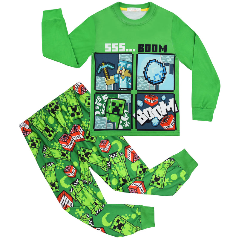 Kid Boy Long Sleeved Home Pajamas