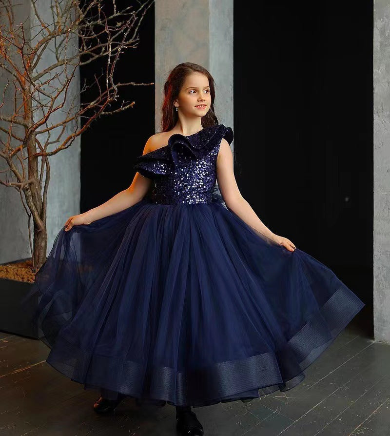 Kid Baby Girl Host Evening Princess Wedding Flower Dresses