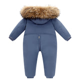 Baby One-piece Down Infant Jumpsuit Thickened Rompers