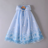 Kid Girl Elsa Christmas Cloaks Coats