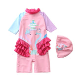 Baby Girl One-piece Flamingos Swimsuits