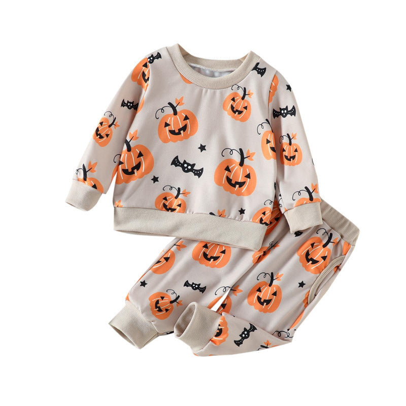 Halloween Leisure Kid Baby Boy Long-sleeved Suit 2 Pcs Sets