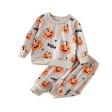 Halloween Leisure Kid Baby Boy Long-sleeved Suit 2 Pcs Sets