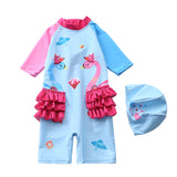 Baby Girl One-piece Flamingos Swimsuits