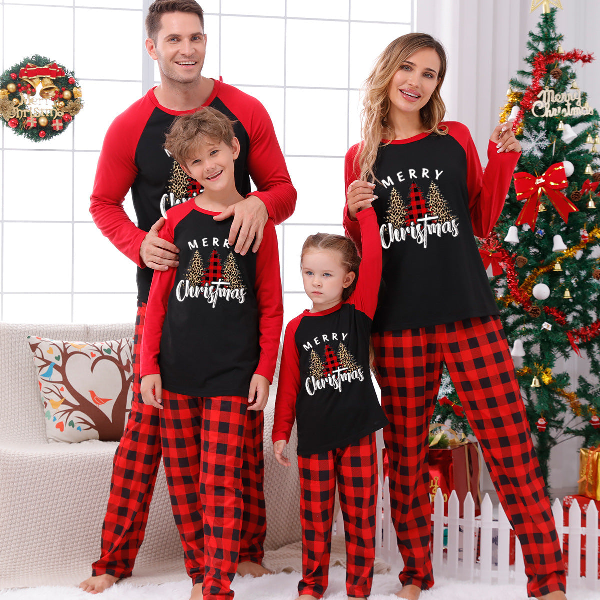Family Matching Christmas Home Wear Pajamas