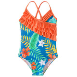 Kid Girls Swimsuit One-piece Flower Print Swimsuit