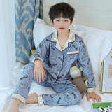 Kid Boy Pajamas Simulted Silk Ice Silk Homewear Pajamas
