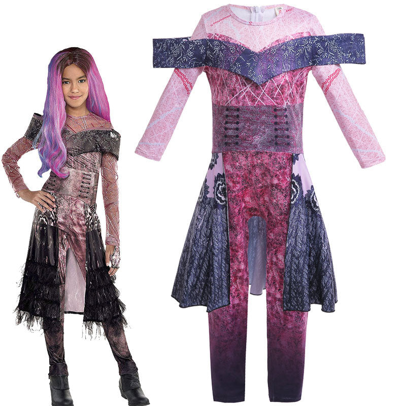 Descendants Kid Cosplay Halloween Party Bodysuit Costume
