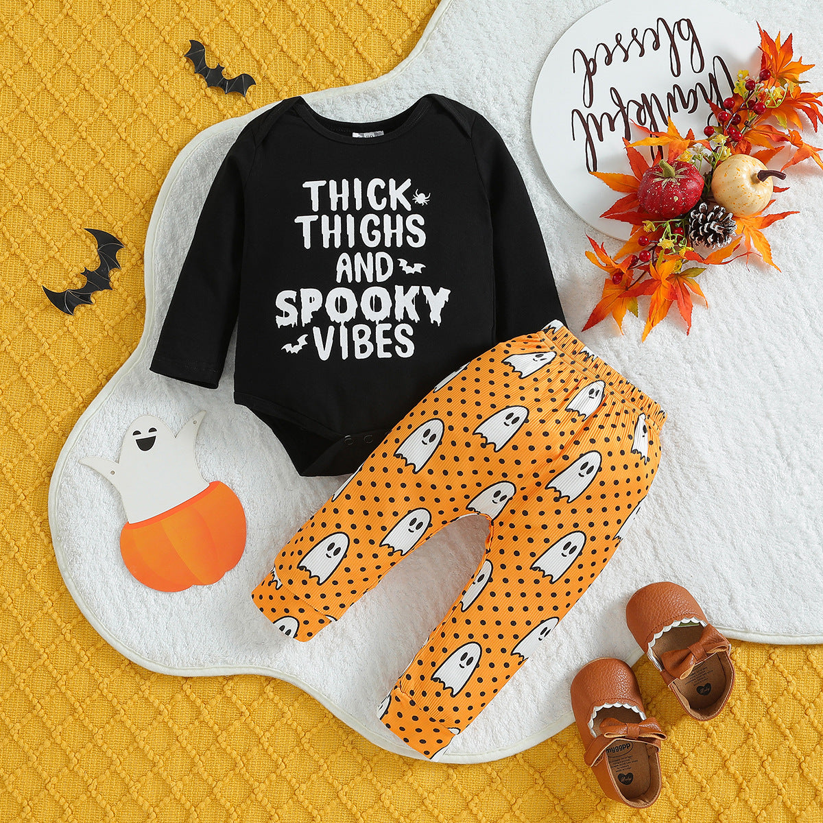 Halloween Baby Elf Printed 2 Pcs Set