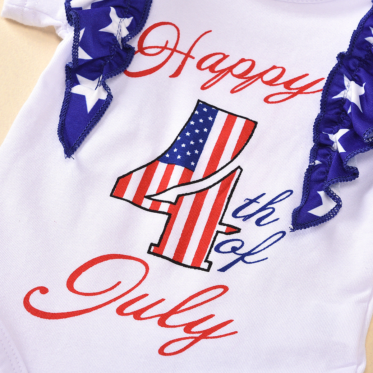 Baby Girl Stars Independence Day Shorts Set