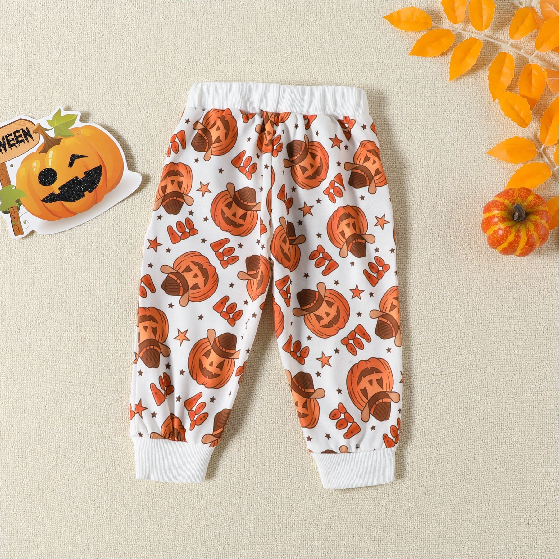 Halloween Kid Baby Boy Pumpkin Print 2 Pcs Set