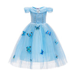 Kid Girl Frozen Halloween Cinderella Princess Dress
