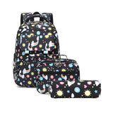 Kid Backpack Cartoon Printed Primary Secondary Schoolbag Two-piece