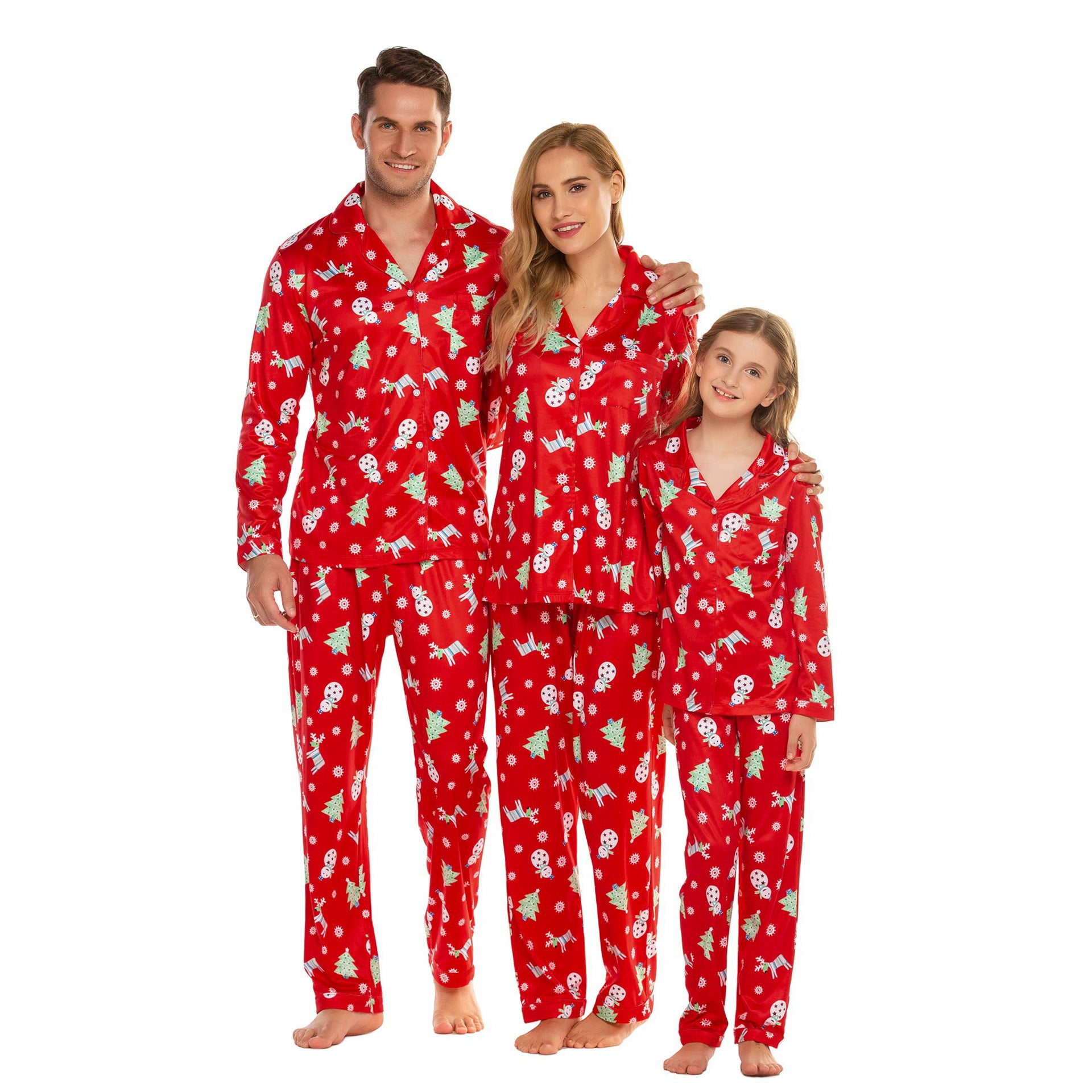 Family Matching Parent-child Autumn Winter Home Christmas Pajamas