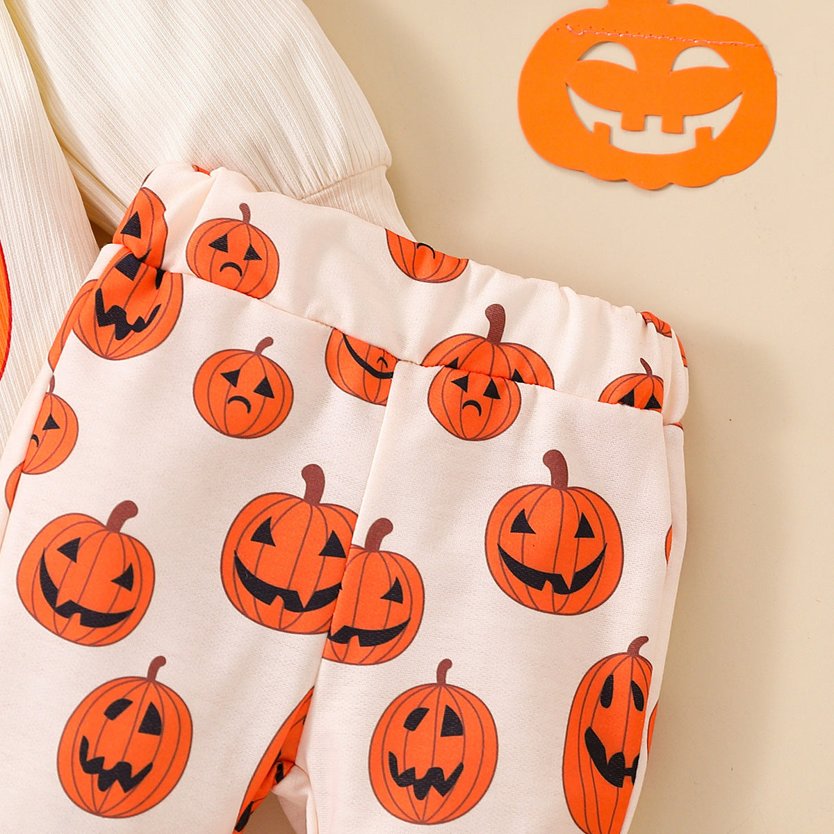 Baby Halloween Harper Pumpkin Baby Cute Creeper 2 Pcs Sets
