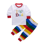 Kid Baby Boy Cartoon Long Sleeved Home Casual Pajamas