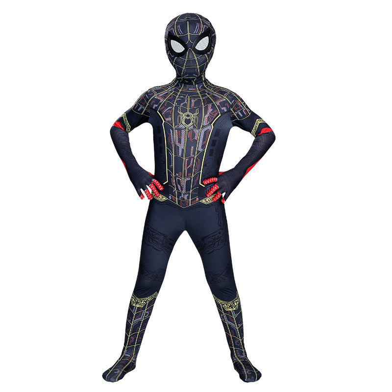 Halloween Kid Boy Spider Hero Cosplay Siamese Costume