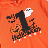 Halloween Kid Baby Boy Girl Pumpkin Orange Hoodie 2 Pcs Set
