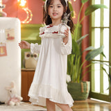 Kid Girl Spring Autumn Thin Palace Home Pajamas