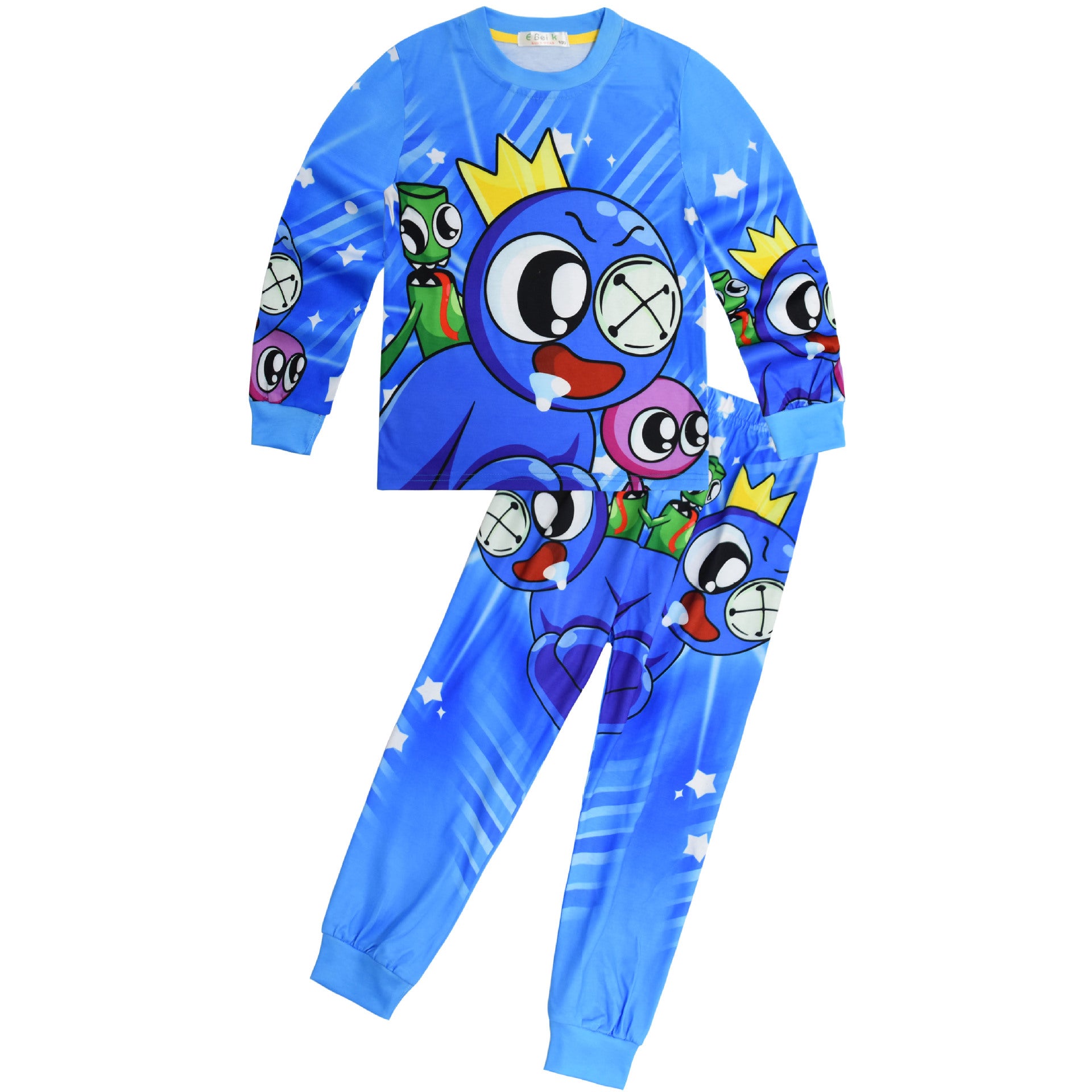Kids Suit Roblox Rainbow Friends Long Sleeve Homewear Pajamas