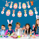 Easter Party Cartoon Rabbit Flags Holiday Decorative Banner