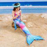 Kid Girls Swimming Mermaid Tail Swimsuits Swimwear