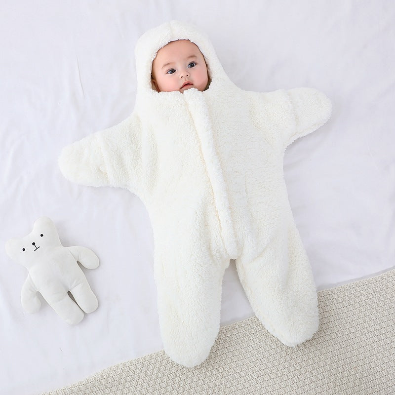 Baby Winter Thickened Anti-startle Wrapped Swaddling Sleeping Pajamas