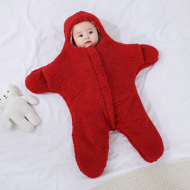 Baby Winter Thickened Anti-startle Wrapped Swaddling Sleeping Pajamas