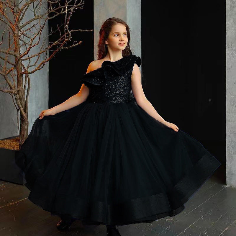 Kid Baby Girl Host Evening Princess Wedding Flower Dresses