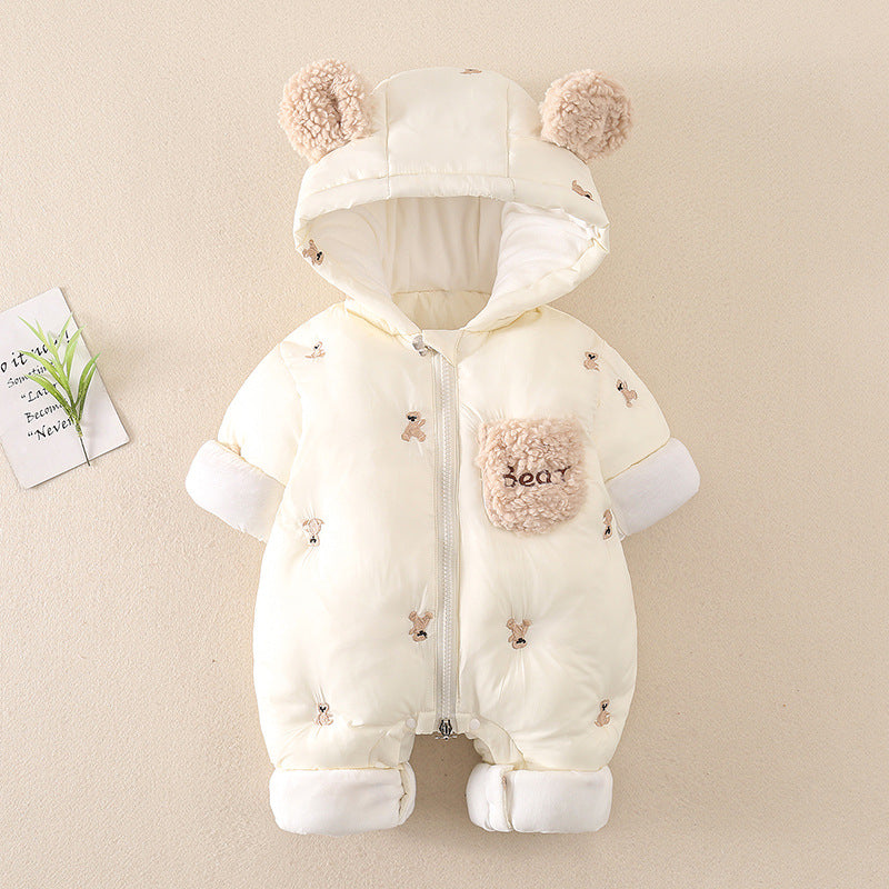Baby Winter Thick Jumpsuit Down Cotton Rompers