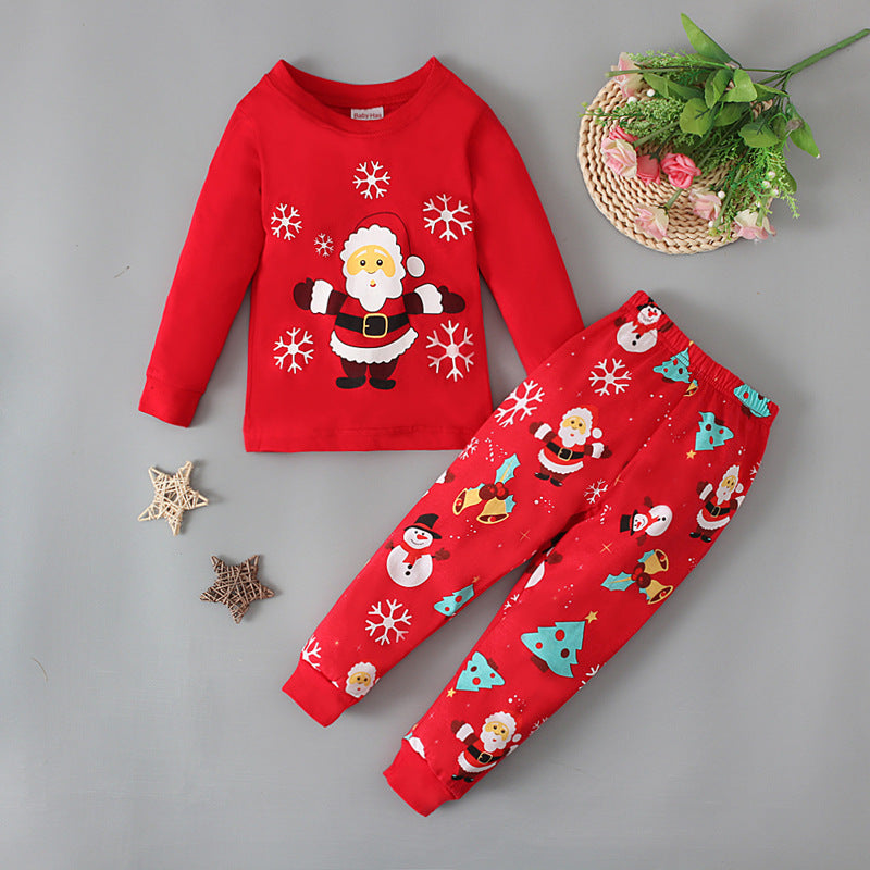 Kid Boys Santa Claus Christmas Long-sleeved Pajamas