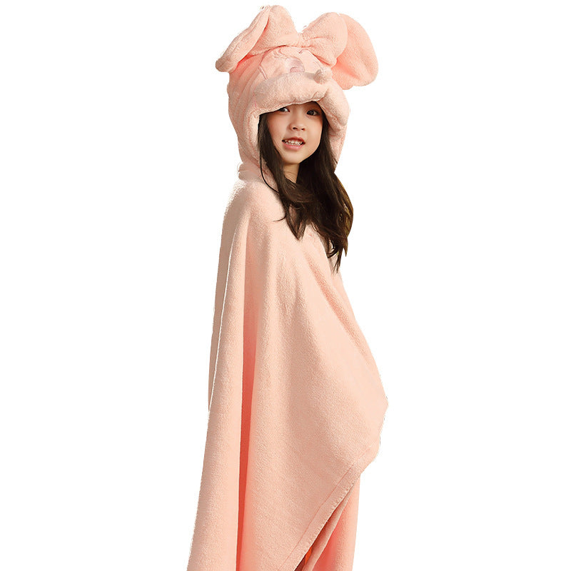 Kid Girl Autumn Winter Bathrobe Flannel Gown Nightwear Pajamas